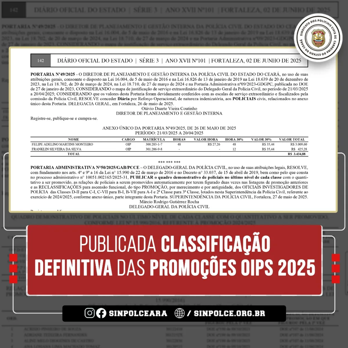 ATENÇÃO, POLICIAIS CIVIS!